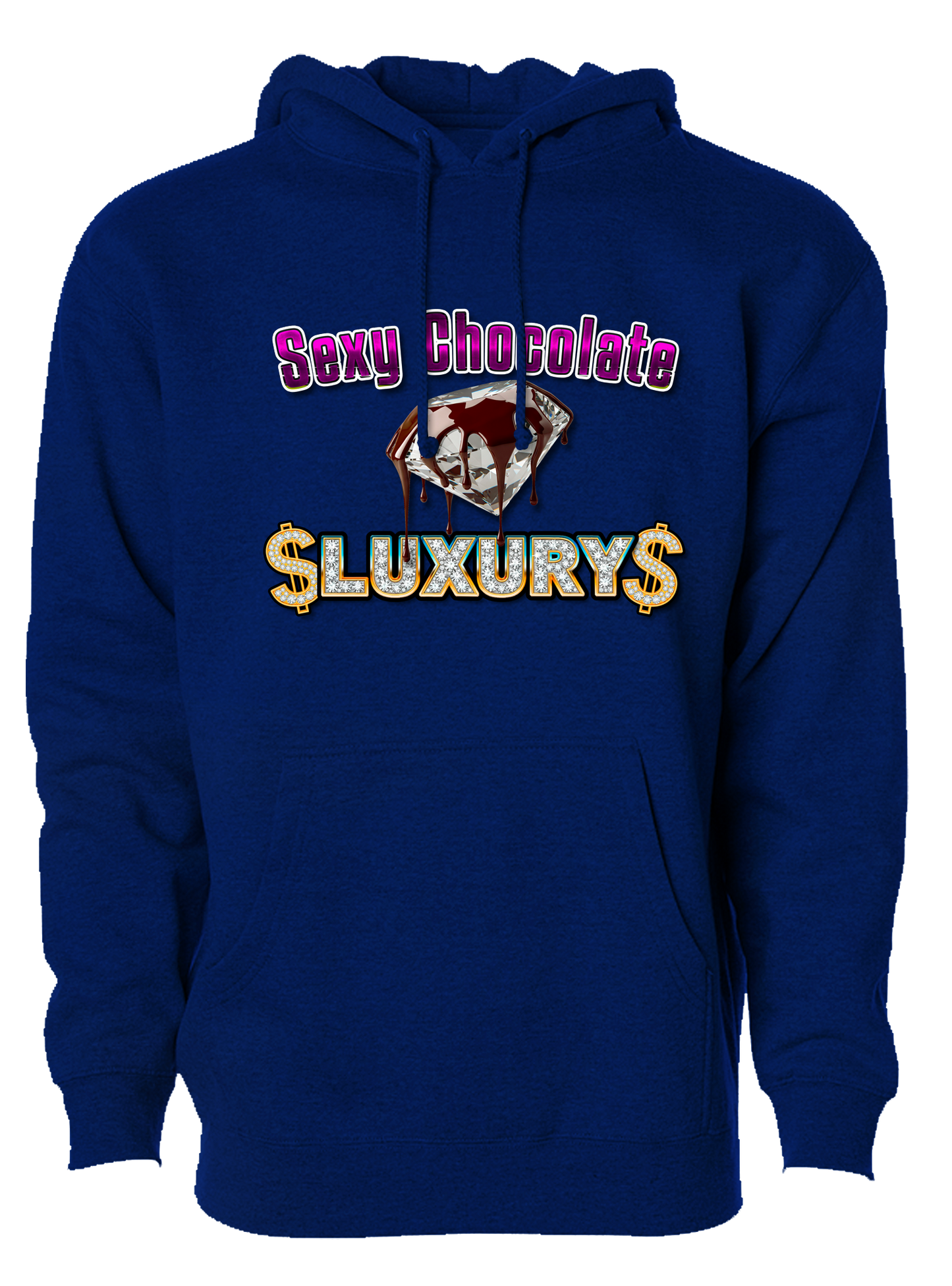 Sudadera con capucha de lujo de chocolate sexy con cordón ajustable