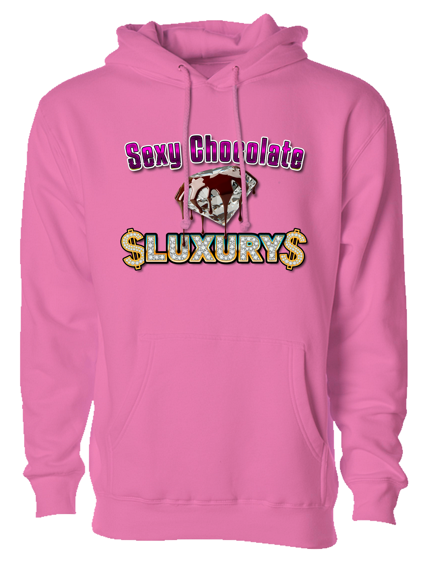 Sudadera con capucha de lujo de chocolate sexy con cordón ajustable
